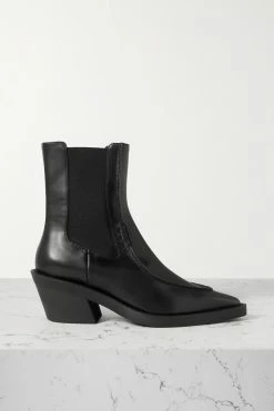 Cheapest 💯 KHAITE Charleston Leather Chelsea Boots 👍