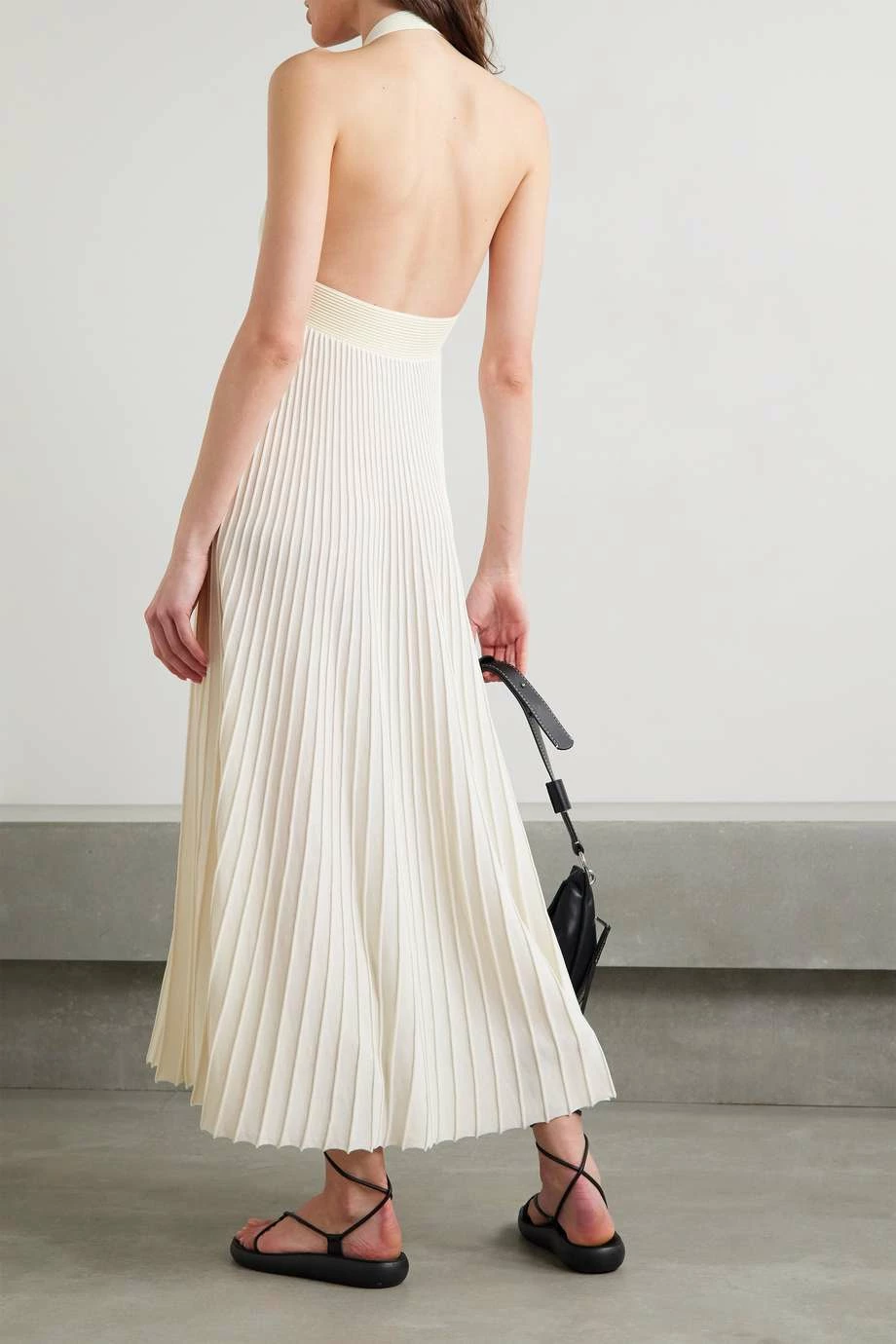 Deals 🎁 KHAITE Annika Cutout Ribbed Stretch-knit Halterneck Midi Dress ⌛ 5 Deals 🎁 KHAITE Annika Cutout Ribbed Stretch-knit Halterneck Midi Dress ⌛ - Image 3