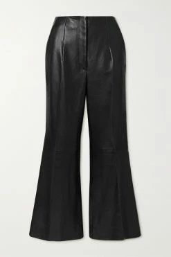 Deals 🧨 KHAITE Haley Cropped Leather Flared Pants ❤️
